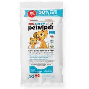 Petkin Petwipes for Dogs and Cats cat odor eliminator,cat cleaner spray,cat deodorizer