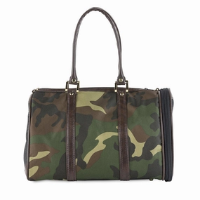 Petote JL Duffel Dog Carrier Camo dog bowtie leather collar dog charm dog party wear dog scarf set