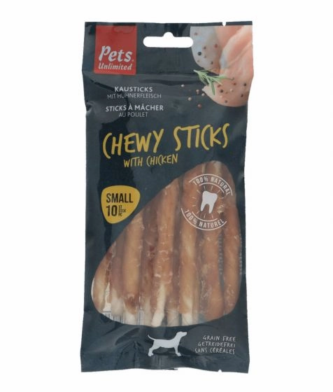 Pets Unlimited Chewy Sticks with Chicken 100g meat dog treat,healthy dog snack,jerky for dogs