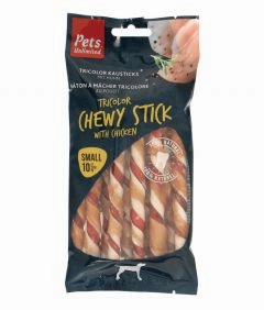Pets Unlimited Tricolor Chewy Sticks with Chicken