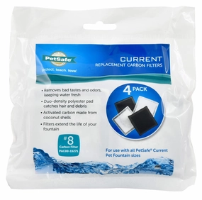 PetSafe Current Fountain Replacement Filters, 4 pk cat food bowl,cat feeder,elevated cat dish
