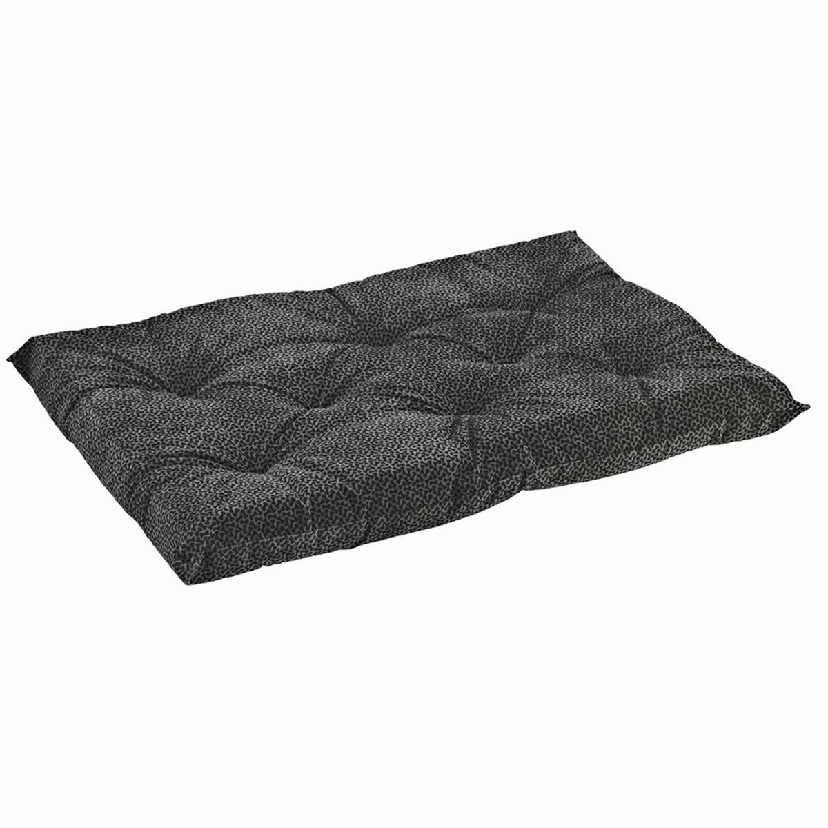 Pewter Bones Microvelvet Tufted Cushion Dog Crate Mat crate mat,memory foam pad,dog bed cushion