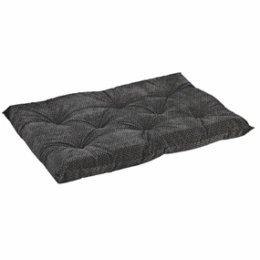 Pewter Bones Microvelvet Tufted Cushion Dog Crate Mat crate mat,memory foam pad,dog bed cushion