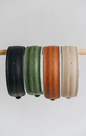 Pine Leather Dog Collar dog collar,leather dog collar,adjustable dog collar