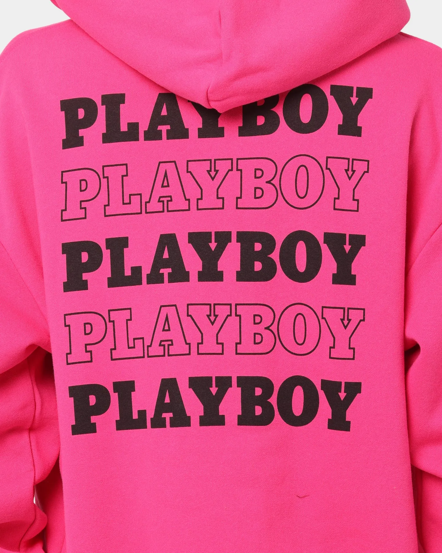 Playboy Stacked Hoodie Hot Pink