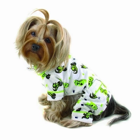 Playful Dinosaur Flannel Dog Pajamas dog underwear,dog diaper,pet undergarments