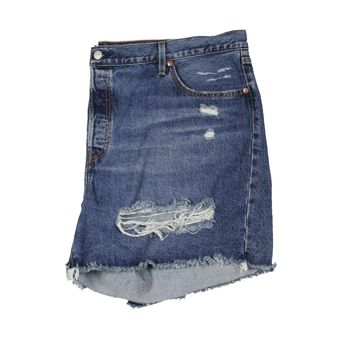 Plus Womens Mini Frayed Hem Denim Shorts
