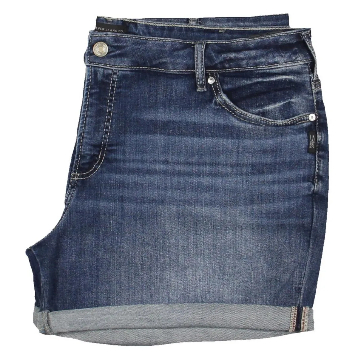 Plus Womens Mini Stretch Denim Shorts