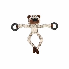 Plush Dog Toy for Aggressive Chewers (25cm) - Bear durable dog toy,rope chew toy,interactive dog toy