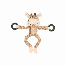 Plush Dog Toy for Aggressive Chewers (25cm) - Cow durable dog toy,rope chew toy,interactive dog toy