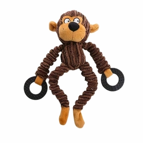 Plush Dog Toy for Aggressive Chewers (25cm) - Monkey durable dog toy,rope chew toy,interactive dog toy