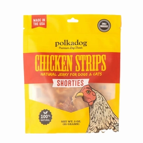 Polkadog Shorties Chicken Strip Jerky poultry chews,horse chew toys,bird packaged treats
