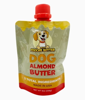Poochie Butter Dog Almond Butter Squeeze Pack 8oz stainless steel bowl,metal pet feeder,steel water dish
