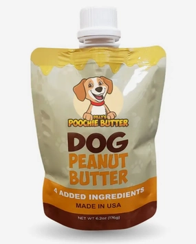 Poochie Butter Dog Peanut Butter Squeeze Pack 12oz stainless steel bowl,metal pet feeder,steel water dish