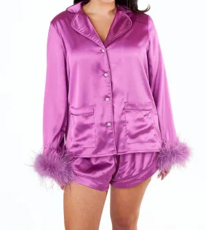 Prescott Pajama Shorts In Purple