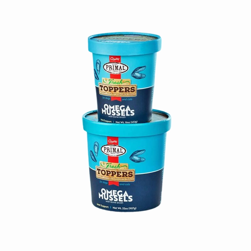 Primal Frozen Fresh Toppers - Omega Mussels puppy food,chew toy for puppies,small dog treats