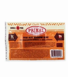 Primal Frozen Raw Beef Marrow Bone Small 1pk pet id tag,personalized dog tag,engraved cat id