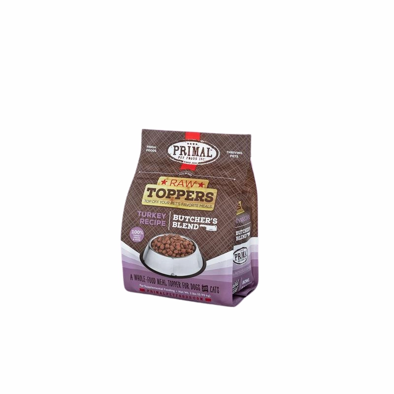 Primal Frozen Raw Dog Food Butcher's Blend Topper - Turkey 2lb puppy food,chew toy for puppies,small dog treats