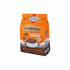 Primal Frozen Raw Dog Food Market Mix Topper - Beef 5lb puppy food,chew toy for puppies,small dog treats