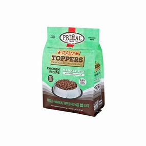 Primal Frozen Raw Dog Food Market Mix Topper - Chicken 5lb puppy food,chew toy for puppies,small dog treats