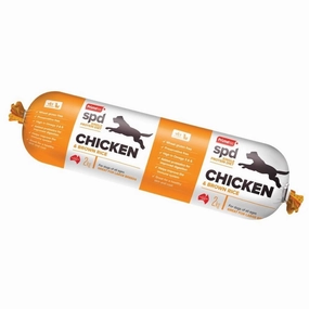 Prime100 SPD Chicken & Brown Rice Cooked Chilled Roll Dog Food 2kg (exp Jun25) raw pet food,frozen meat dog,raw feeding dog