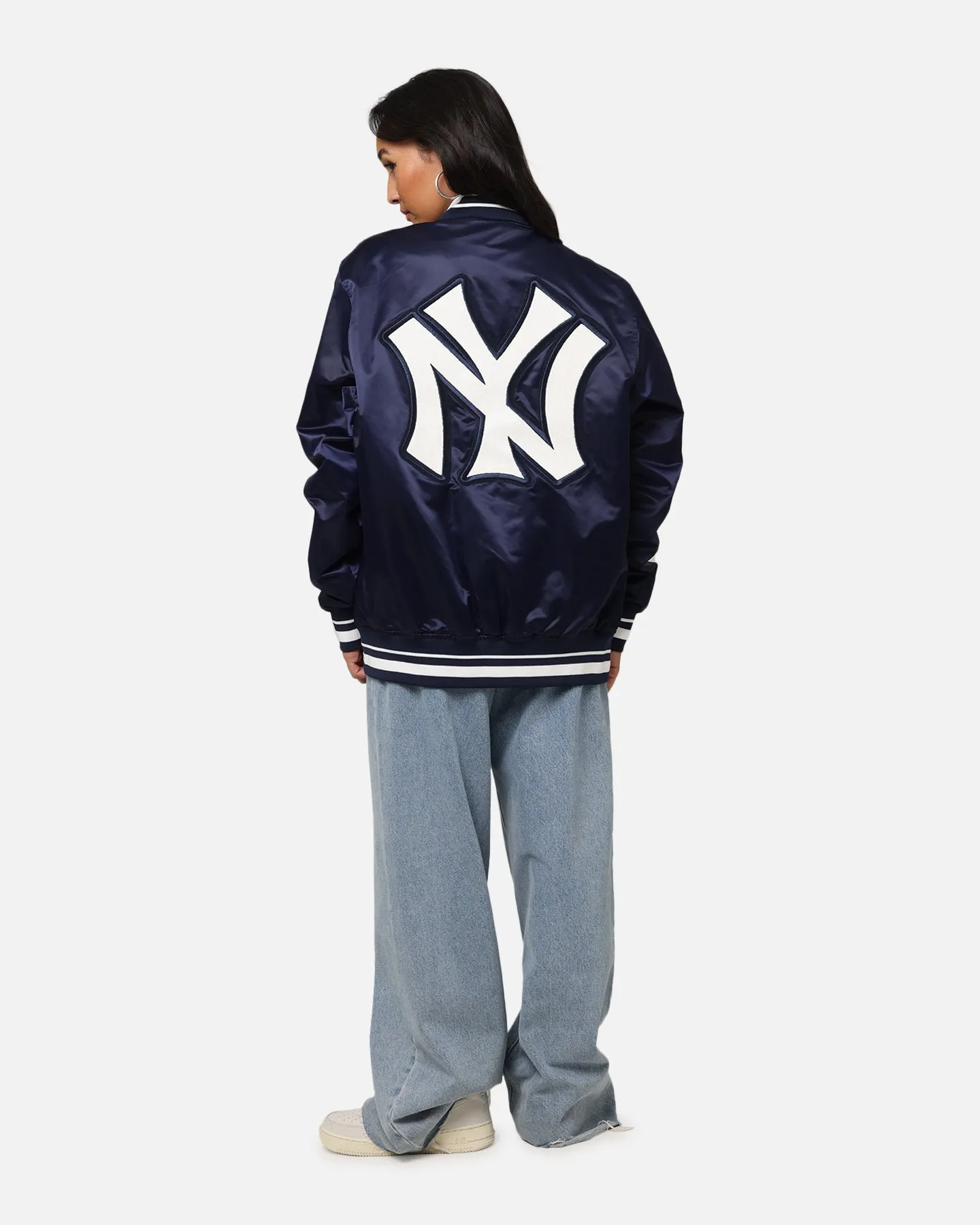 Pro Standard New York Yankees Classic Satin Jacket Midnight Navy