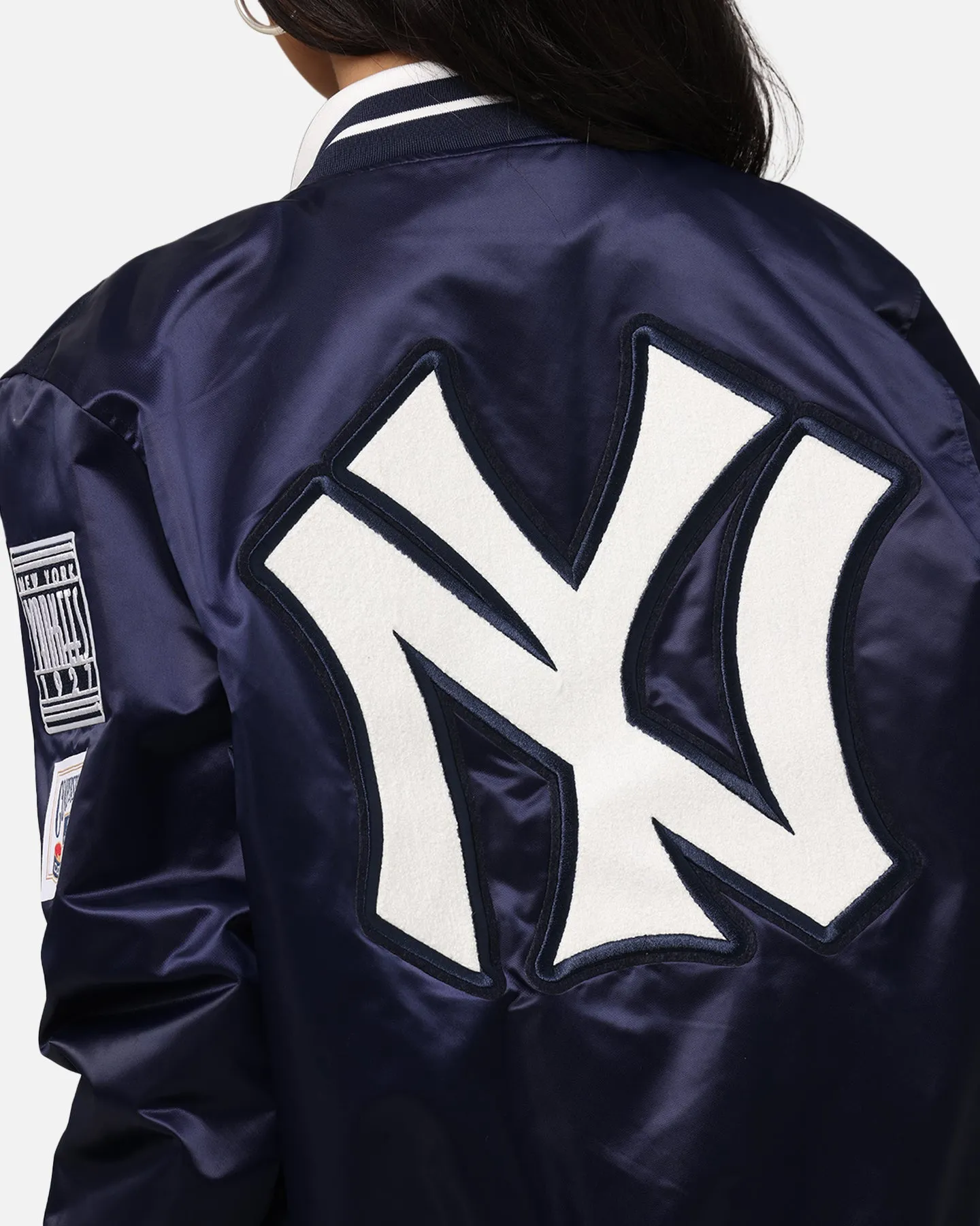 Pro Standard New York Yankees Classic Satin Jacket Midnight Navy