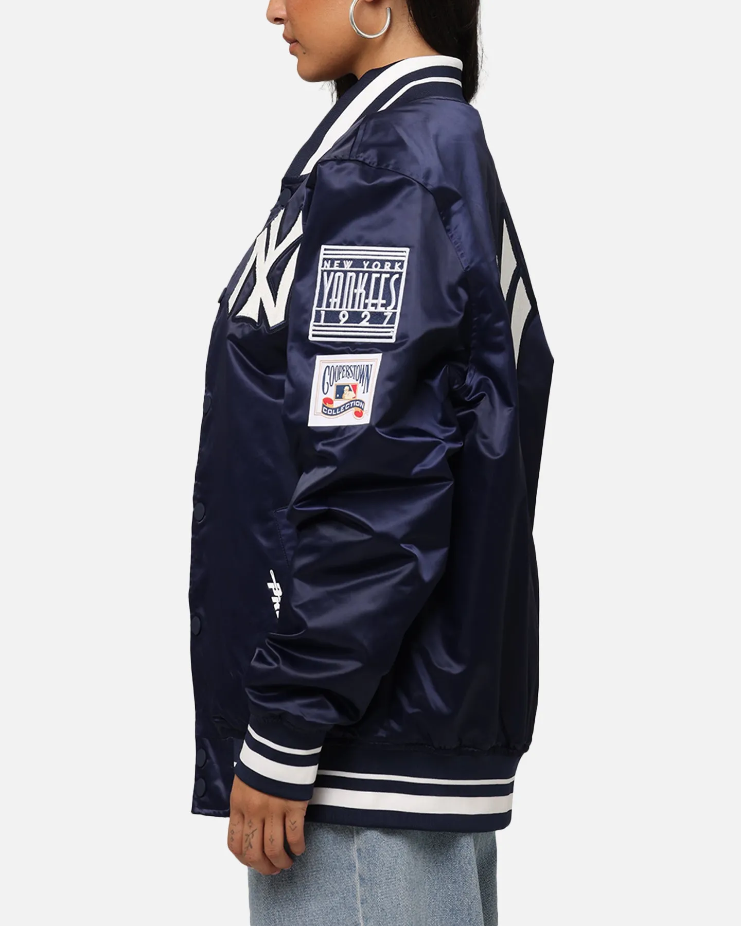 Pro Standard New York Yankees Classic Satin Jacket Midnight Navy