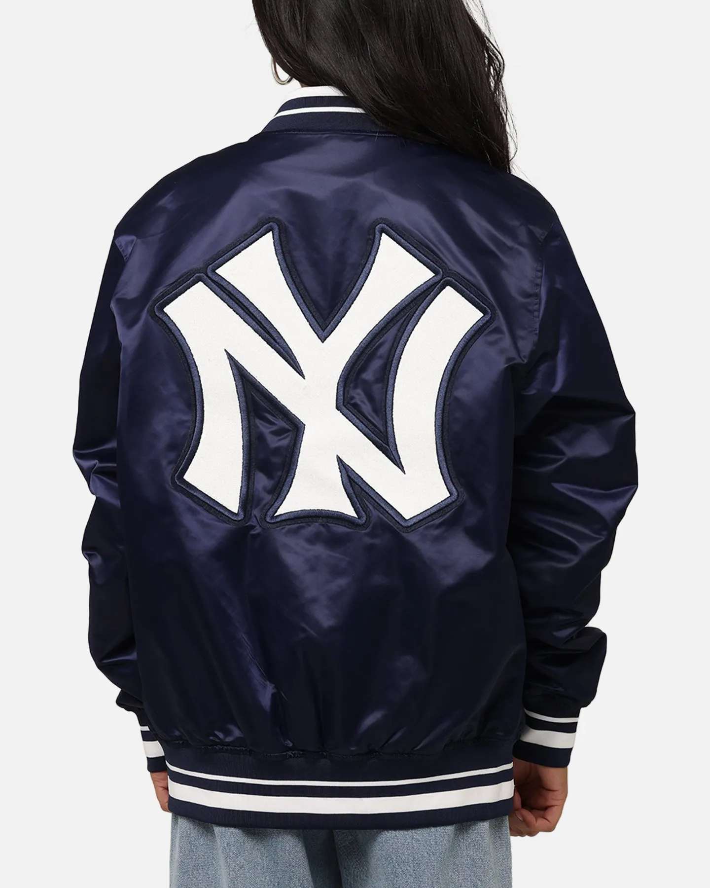 Pro Standard New York Yankees Classic Satin Jacket Midnight Navy