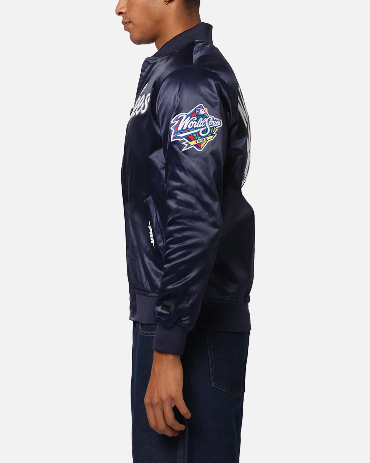 Pro Standard New York Yankees Roses Satin Jacket Navy