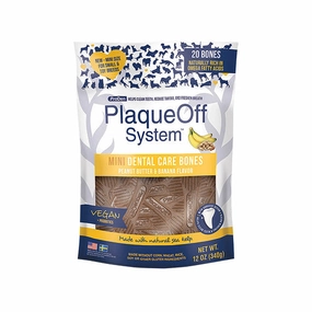 ProDen Plaque Off System Mini Dental Care Bones Peanut Butter & Banana for Dogs 340g dental dog chews,vet approved chews,teeth cleaning treats