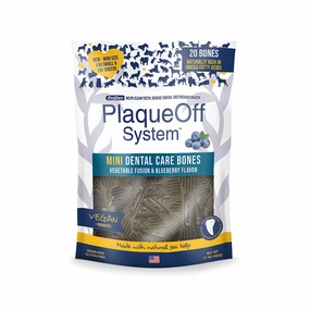 ProDen Plaque Off System Mini Dental Care Bones Vegetable Fusion & Blueberry for Dogs 340g dental dog chews,vet approved chews,teeth cleaning treats