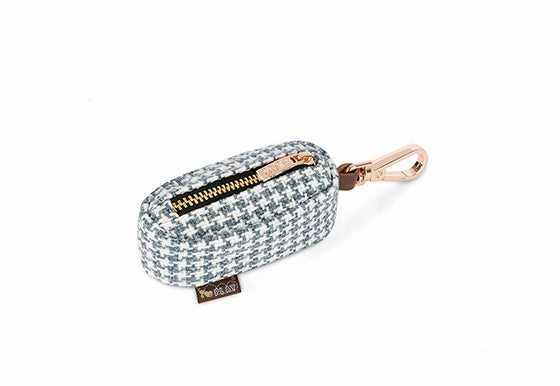 Proper Pup Poop Bag Dispenser, Houndstooth Blue/White by P.L.A.Y. dog business cards,pet business supplies,doggie storefront