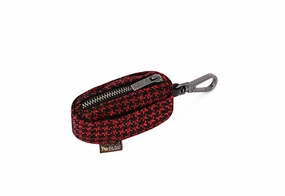 Proper Pup Poop Bag Dispenser, Houndstooth Red/Black by P.L.A.Y. dog business cards,pet business supplies,doggie storefront