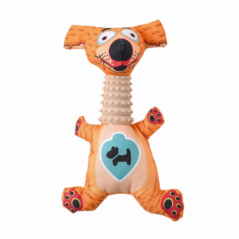 PSM plush dog toy - orange durable dog toy,rope chew toy,interactive dog toy