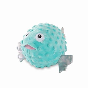 Puffed Up Puffer Fish, Squeaky Plush Dog toy wet cat food,canned cat food,gravy cat food