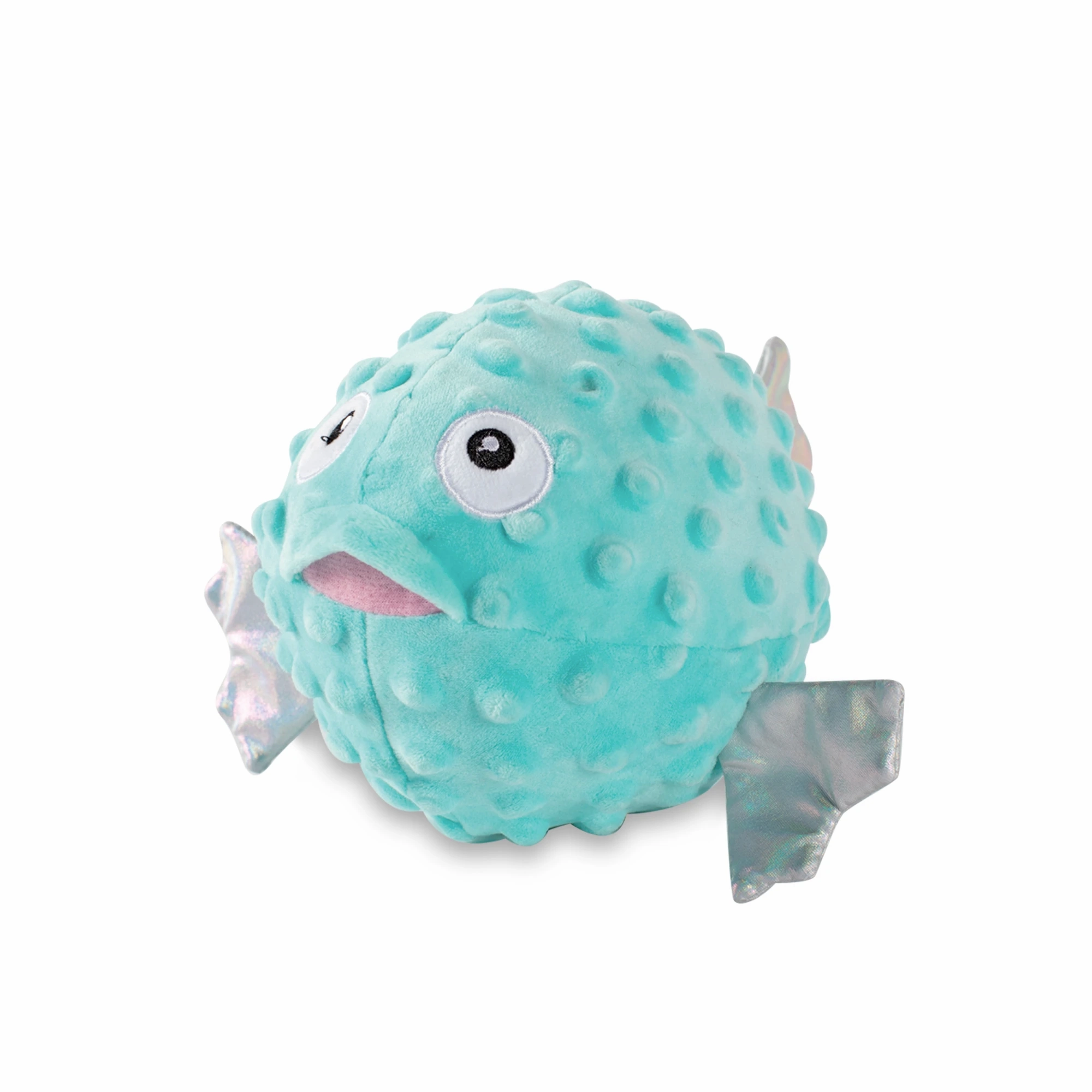 Puffed Up Puffer Fish, Squeaky Plush Dog toy wet cat food,canned cat food,gravy cat food