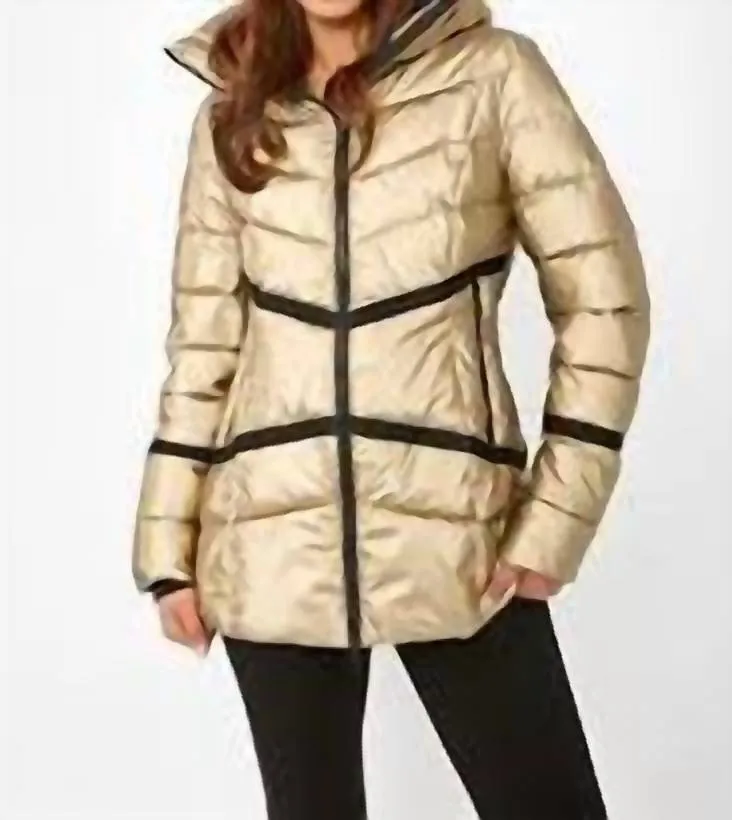 Puffer Jacket In Gold