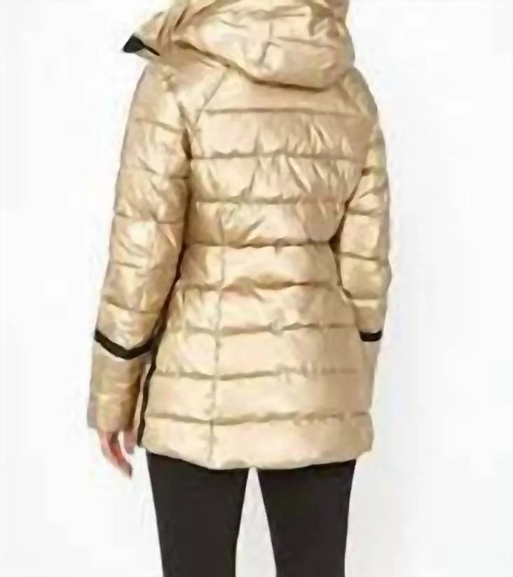Puffer Jacket In Gold