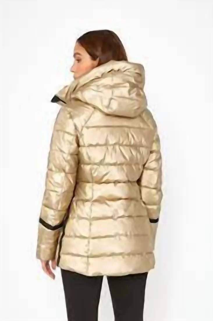 Puffer Jacket In Gold