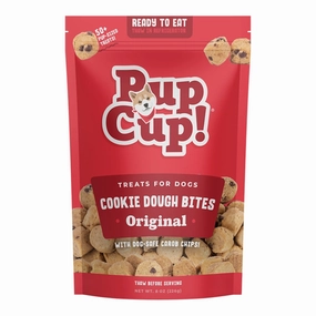 PupCup Frozen Cookie Dough Bites for Dogs - Original Flavor 8oz bag stainless steel bowl,metal pet feeder,steel water dish