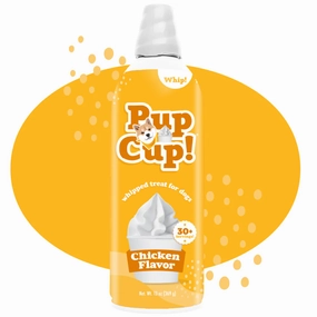 PupCup Frozen Whipped Treat for Dogs - Chicken Flavor 13oz stainless steel bowl,metal pet feeder,steel water dish