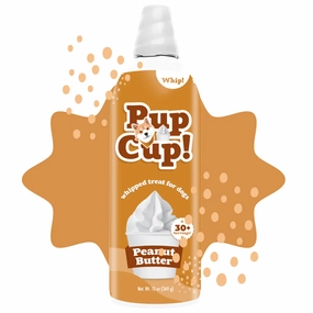 PupCup Frozen Whipped Treat for Dogs - Peanut Butter Flavor 13oz stainless steel bowl,metal pet feeder,steel water dish