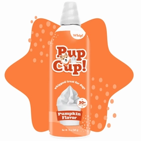 PupCup Frozen Whipped Treat for Dogs - Pumpkin Flavor 13oz stainless steel bowl,metal pet feeder,steel water dish