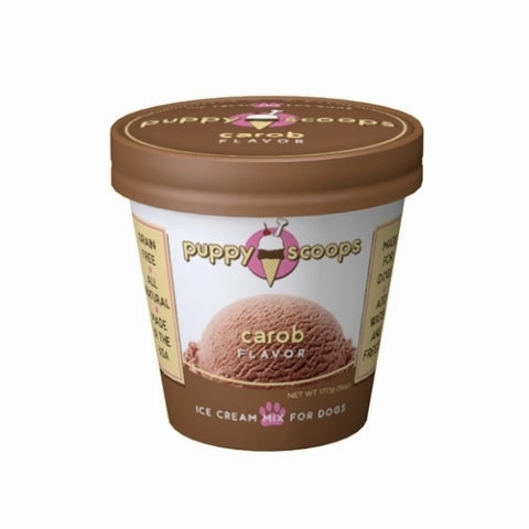 Puppy Scoops Ice Cream Mix - Carob stainless steel bowl,metal pet feeder,steel water dish