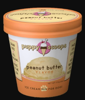Puppy Scoops Ice Cream Mix for Dogs - Peanut Butter stainless steel bowl,metal pet feeder,steel water dish