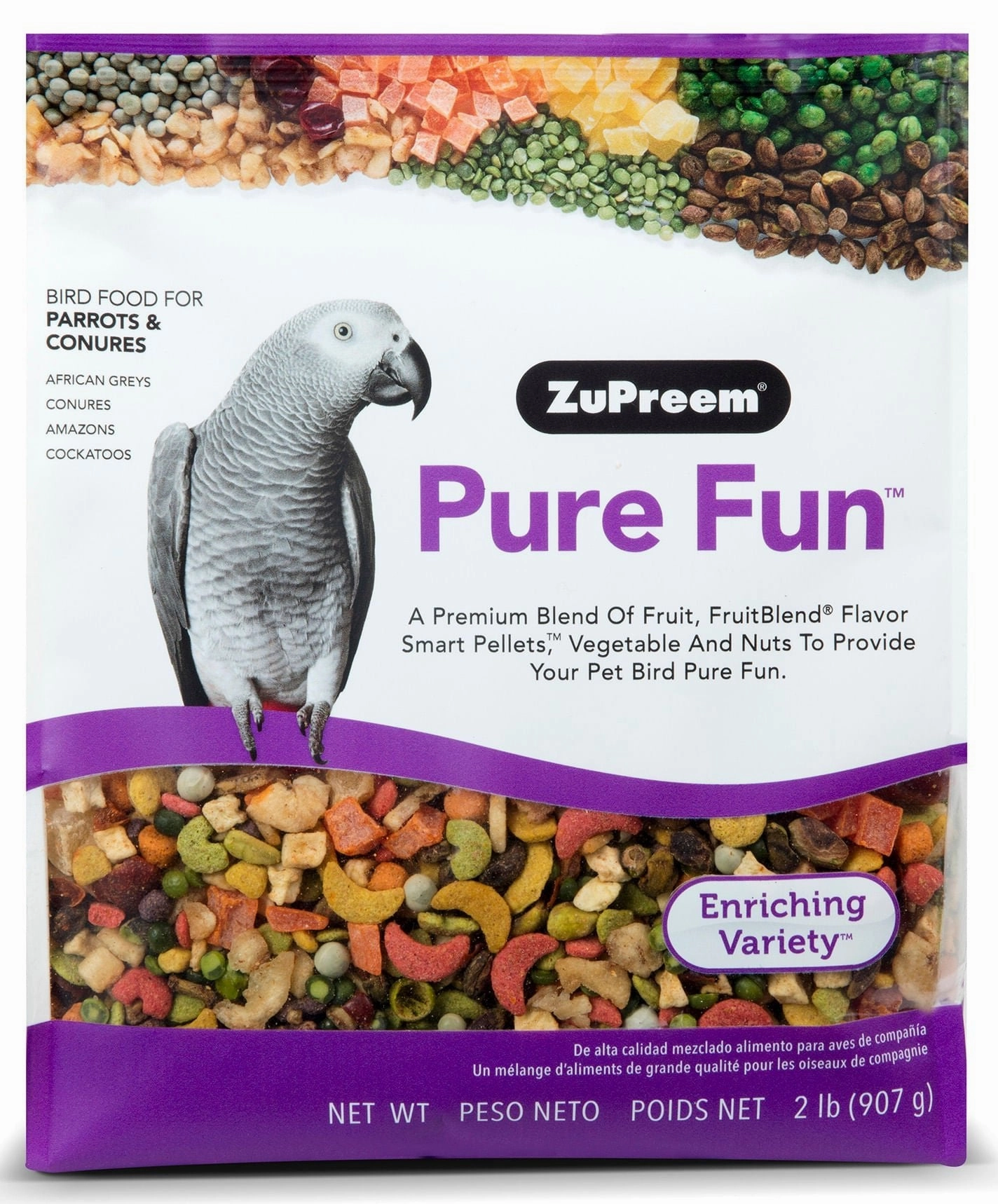 Pure Fun Bird Food for Parrots & Conures soft chew treat,chewy dog snacks,tender bites for dogs