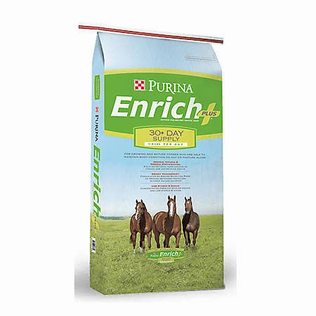 Purina Enrich Plus Ration Balancing Pellet Horse Feed made in usa dog toy,usa dog food,american dog products