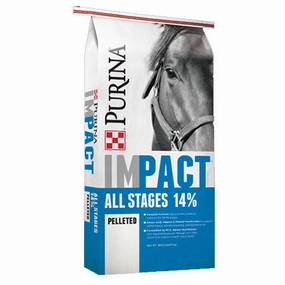Purina Impact All Life Stages 14% Pelleted Horse Feed made in usa dog toy,usa dog food,american dog products