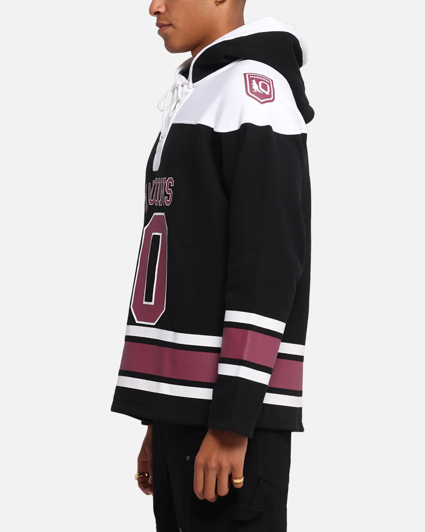 Queensland Rugby League Queensland Maroons Panel Hoodie Black